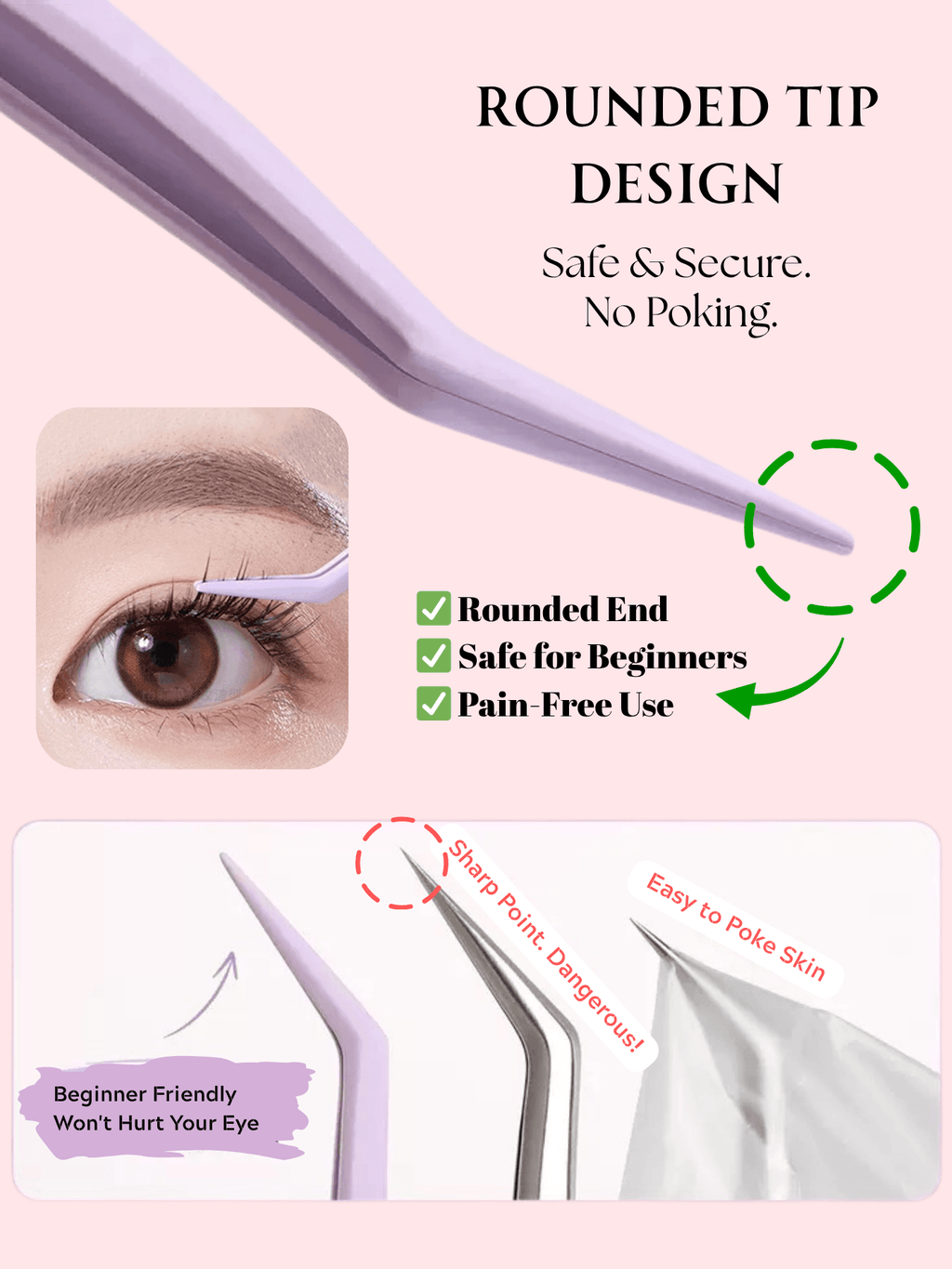 Non-Stick Lash Applicator Tweezer