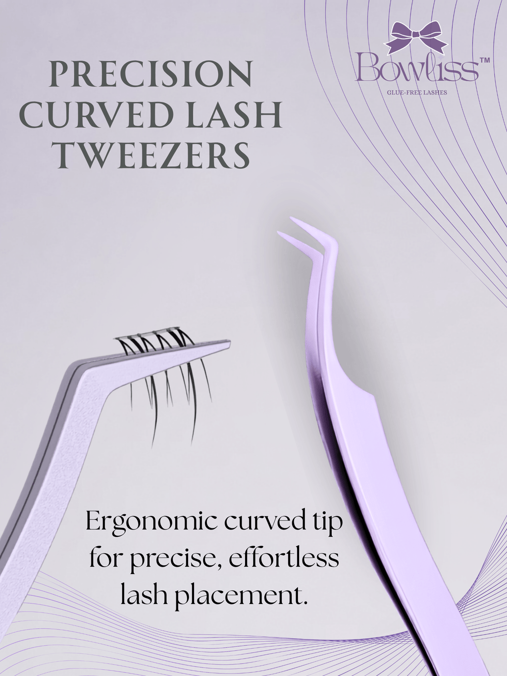 Precision Curved Lash Tweezers