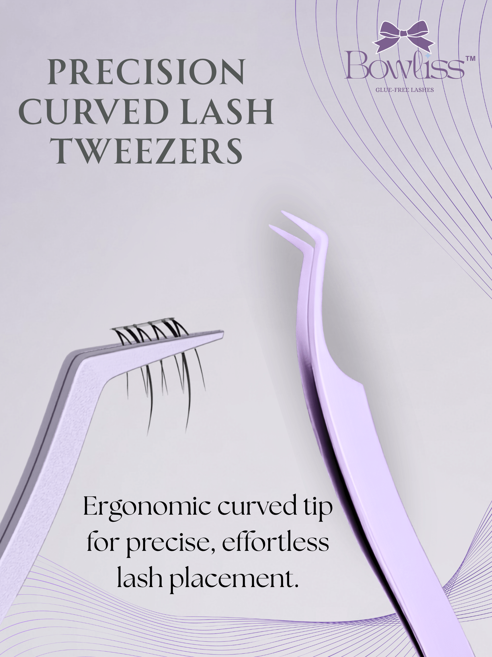 Precision Curved Lash Tweezers